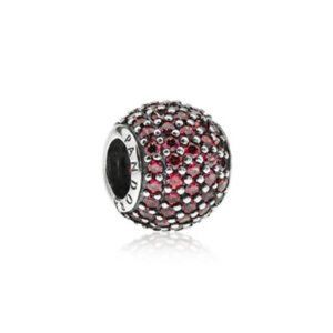 Pandora (Retired) Red Pave Lights Ball Charm